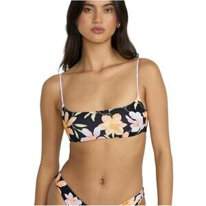 Billabong Twin Sol Reversible Jaclyn Crop Bikini Top NWT Medium